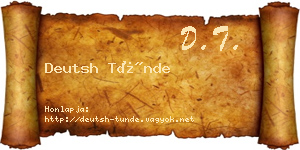 Deutsh Tünde névjegykártya